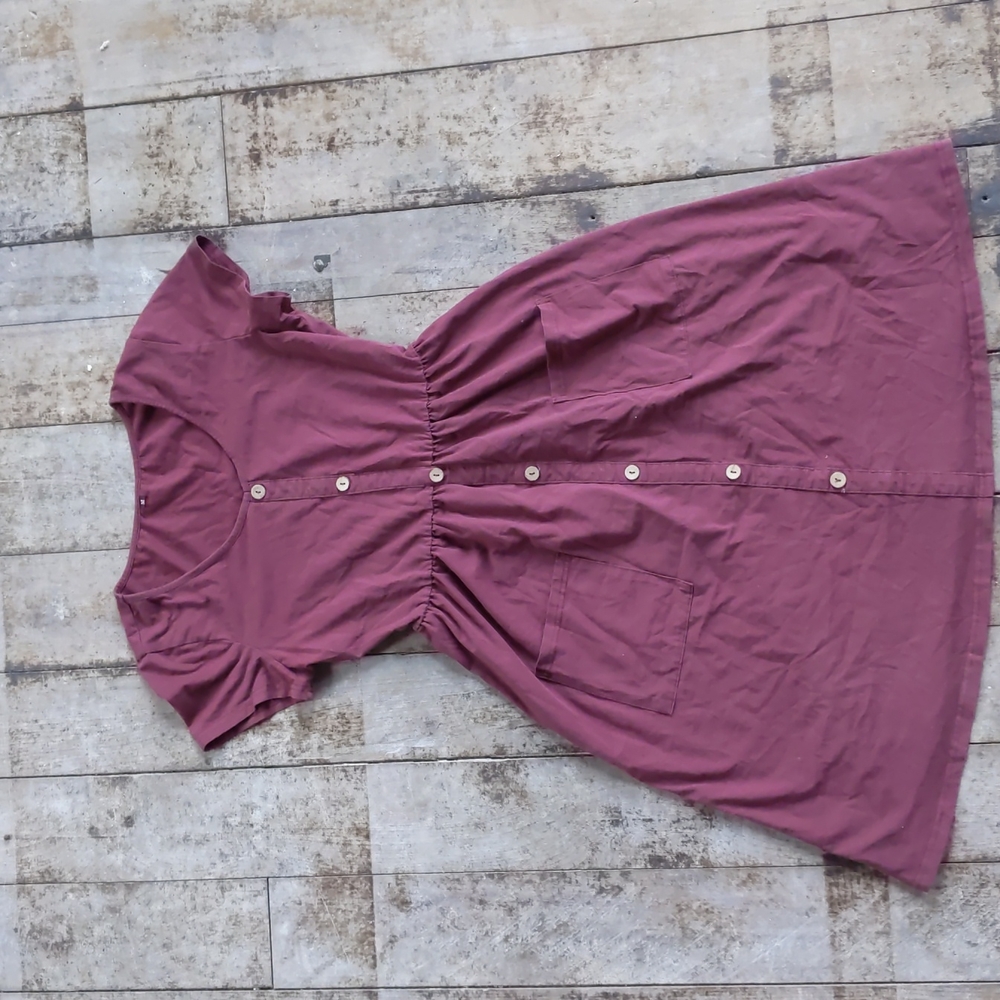 Women's burgundy dress